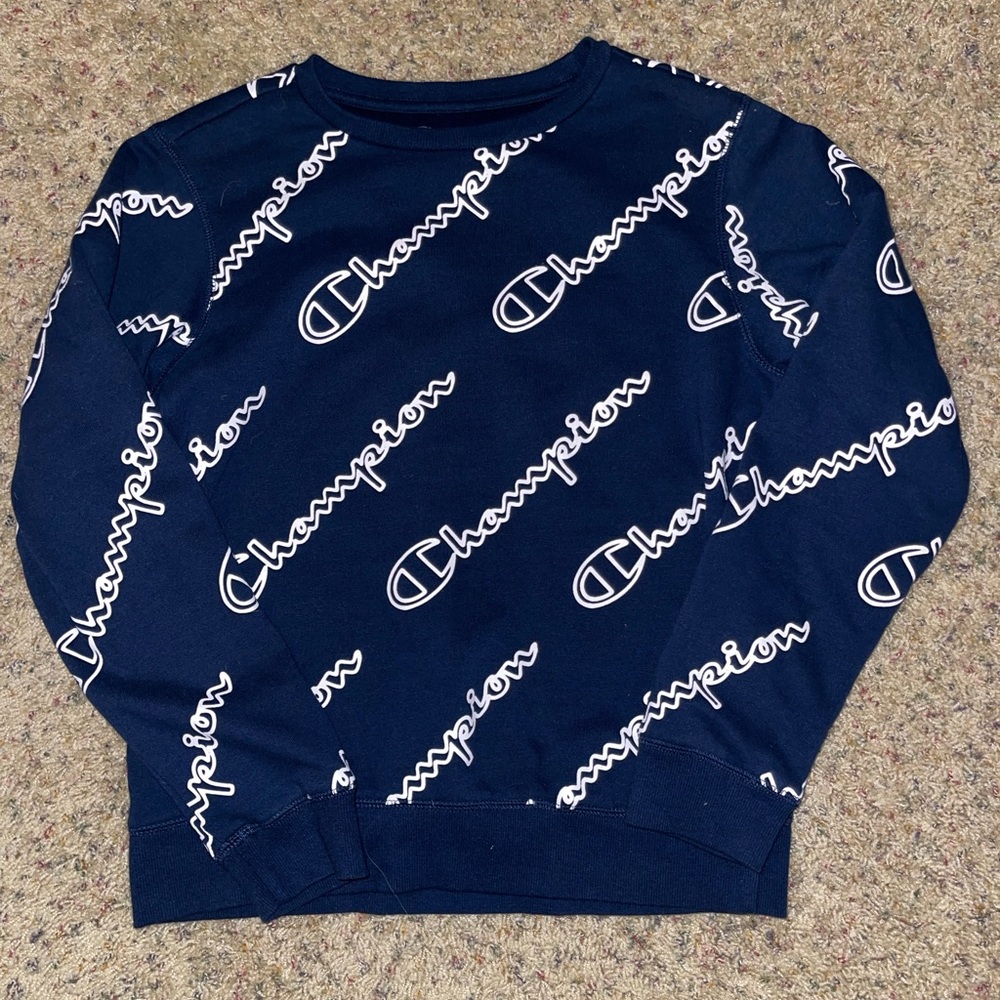 Champion Logo All Over Crewneck | XL